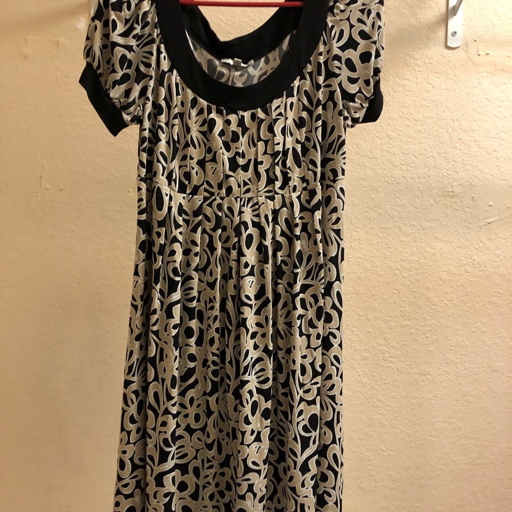 Black and gold dress